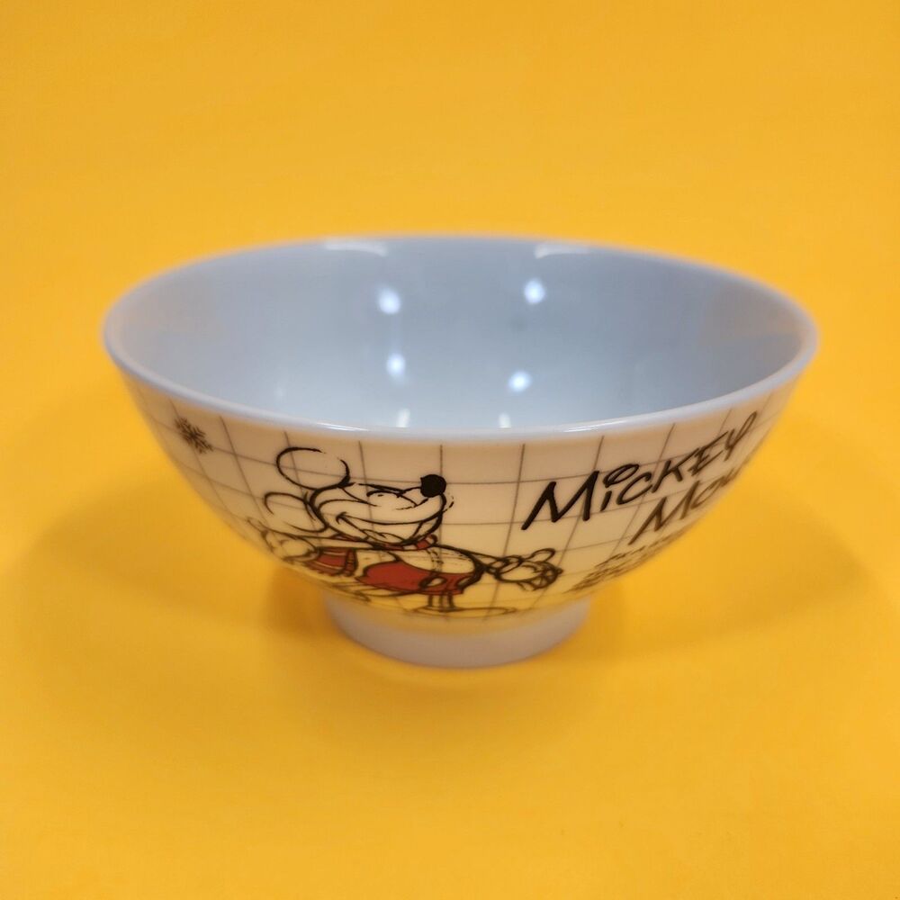 Disney Mickey Mouse Bowl Sketch Book Christmas Cereal Soup Model Sheet 5.5"